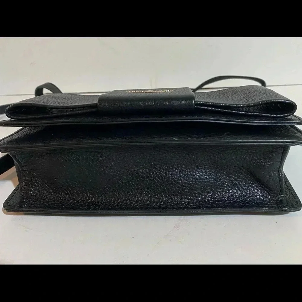 Kate spade black leather crossbody handbag